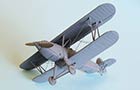 Pattern/prototype model of a Hawker Fury biplane fighter