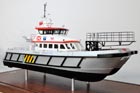 A 30th scale model of a 24m catamarran with TAS system