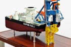 J Lay rigid pipe lay tower scale ship model
