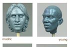 Footballer portrait heads  25 mm high for collectors series in painted resin
