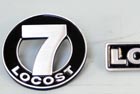 White metal Locost 7 badges