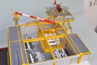 The interior detail of a of an offshore wind farm substation